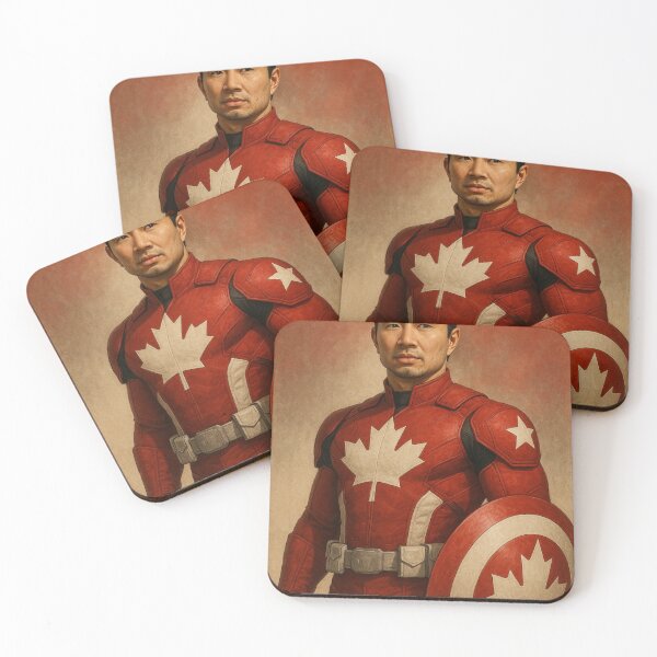 Item preview, Captain Canada Asian Superhero in Maple Leaf Armor designed and sold by Places On Earth.