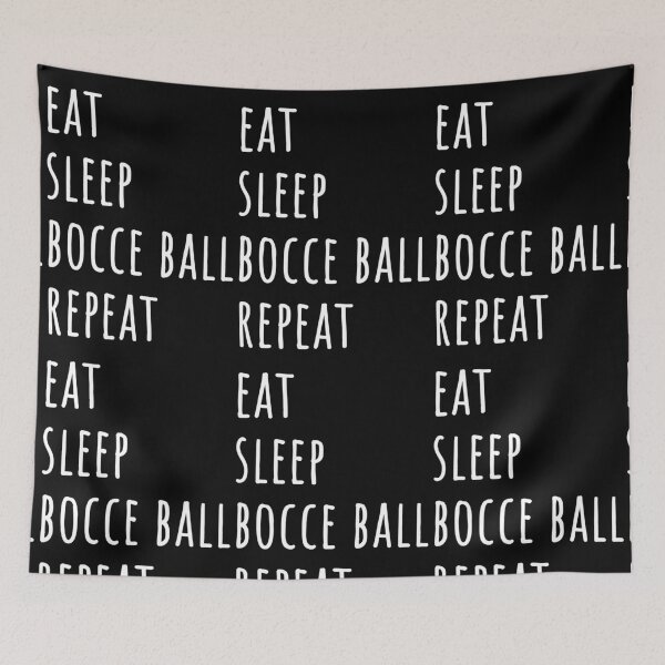Item preview,  Eat Sleep Bocce ball Repeat- white text designed and sold by EmeraldeaArt.