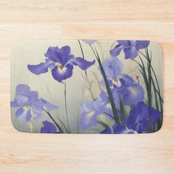 Item preview,  Blue Irises Flowers in  Ohara Koson Style designed and sold by Tamas Das.