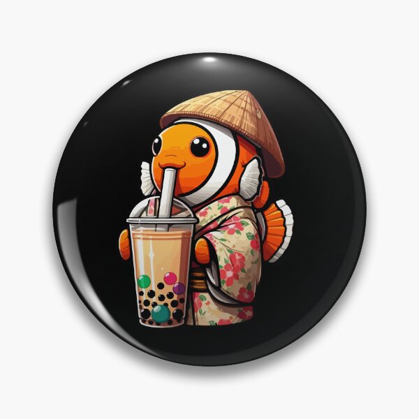 Item preview, Clownfish Bubble Boba Tea Anime Cute Kawaii designed and sold by Artistoos.