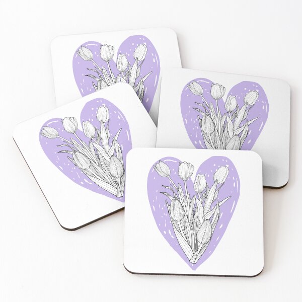 Item preview, Corazón de tulipanes lilas designed and sold by _MuzaInspires_.