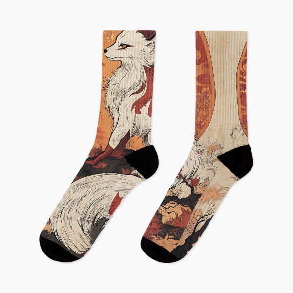 Item preview, Japanese Kitsune Art: Crimson Veil Spirit designed and sold by bapupa.