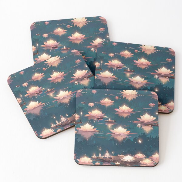 Item preview, Blooming lotus flowers, yoga meditation, peaceful designed and sold by CoolPixels.