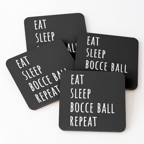 Item preview,  Eat Sleep Bocce ball Repeat- white text designed and sold by EmeraldeaArt.