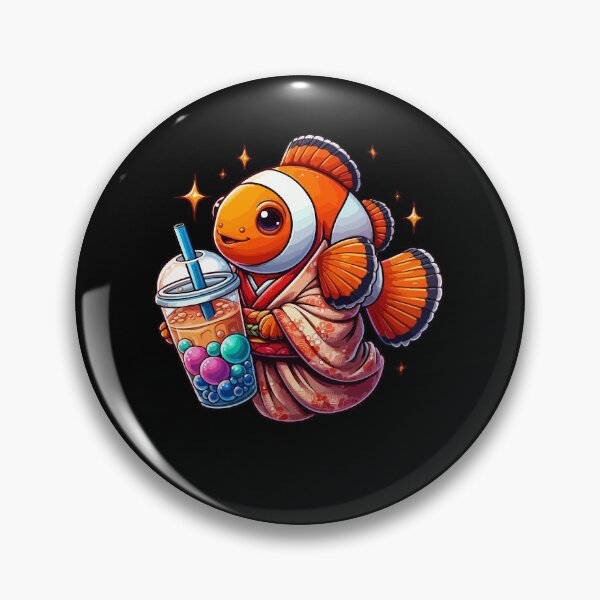 Item preview, Clownfish Bubble Boba Tea Anime Cute Kawaii designed and sold by Artistoos.