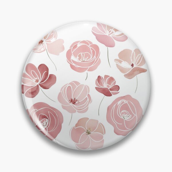 Item preview, "Blush Pink and Dusty Rose Floral Watercolor Set" designed and sold by STmez Design.
