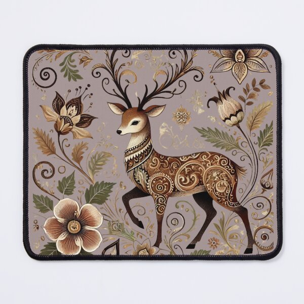 Item preview, Pichwai-Inspired Deer Elegance designed and sold by Dream Bloom Gallery.