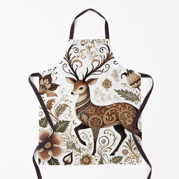 Item preview, Pichwai-Inspired Deer Elegance designed and sold by Dream Bloom Gallery.