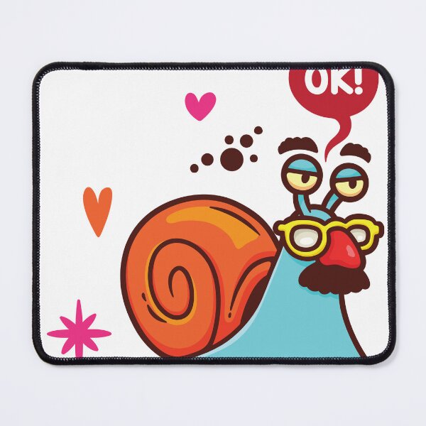 Item preview, a blue snail wearing glasses and a fake mustache designed and sold by esycrazy.