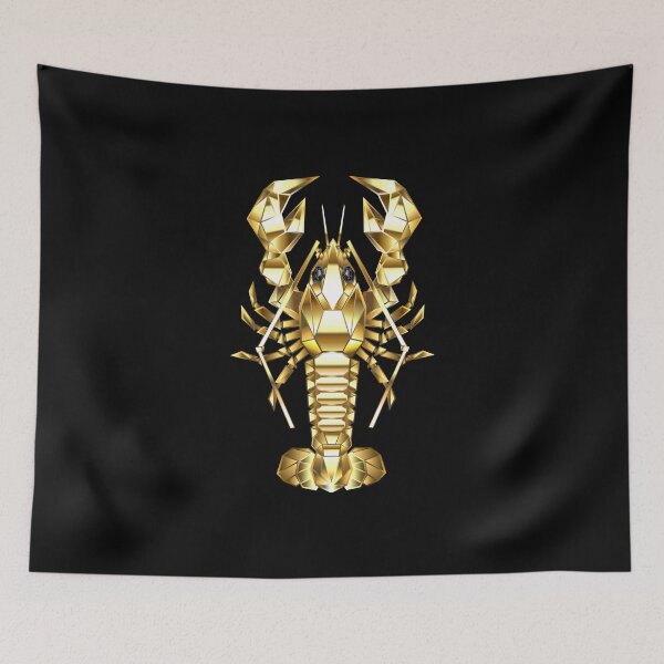 Item preview, Golden polygonal lobster designed and sold by Blackmoon9.