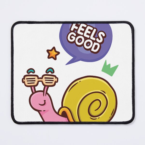 Item preview, a pink snail wearing glasses and a yellow shell. designed and sold by esycrazy.