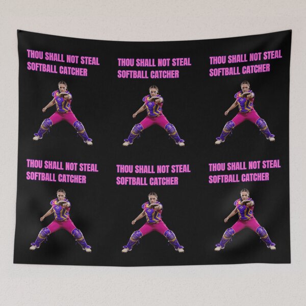 Item preview, Thou Shall Not Steal Softball Catcher designed and sold by TrendsLook.