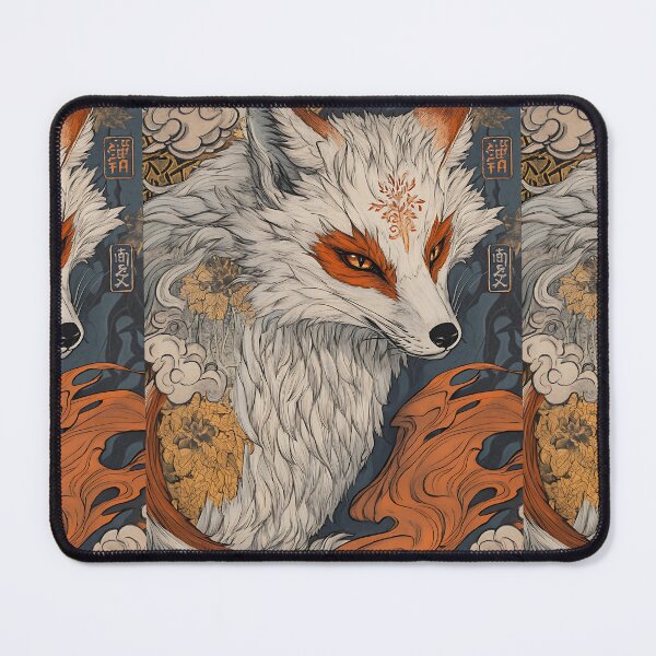Artikelvorschau, Japanische Kitsune-Kunst: Silver Whispers Spirit entworfen und verkauft von bapupa.