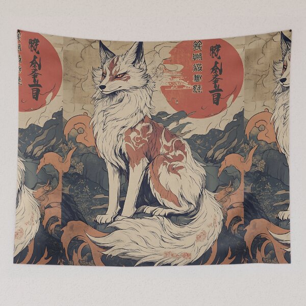 Item preview, Japanese Kitsune Art: Starlight Trickster Fox designed and sold by bapupa.