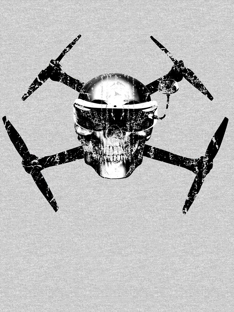 Thumbnail 7 of 7, Classic T-Shirt, FPV Drone Quadcopter Skull Frame designed and sold by Spooner427.