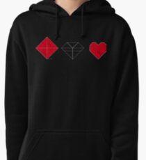 origami heart tutorial Pullover Hoodie