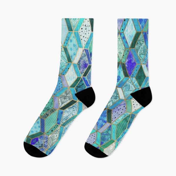 Item preview, Sapphire & Emerald Diamond Patchwork Pattern designed and sold by micklyn.