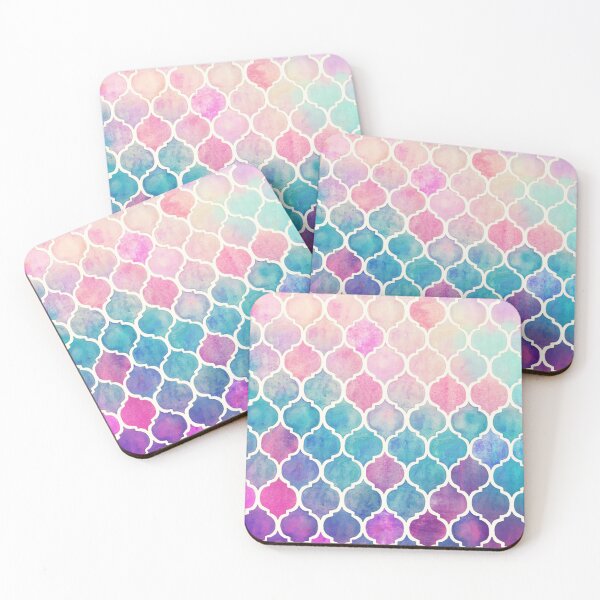 Item preview, Rainbow Pastel Watercolor Moroccan Pattern designed and sold by micklyn.