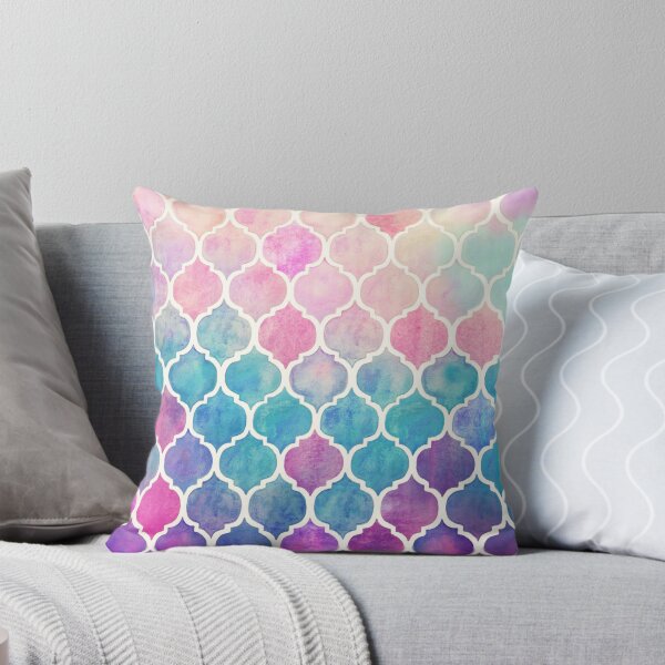 Item preview, Rainbow Pastel Watercolor Moroccan Pattern designed and sold by micklyn.