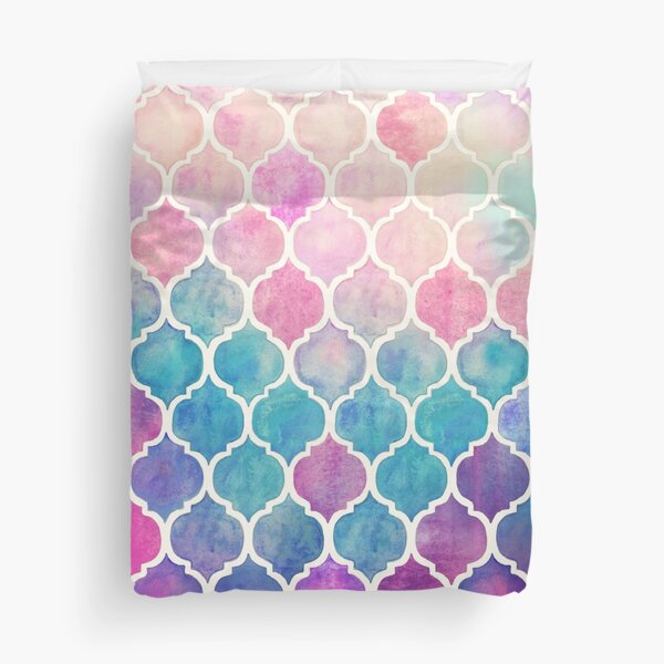 Item preview, Rainbow Pastel Watercolor Moroccan Pattern designed and sold by micklyn.