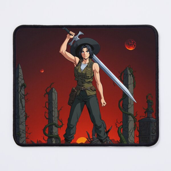 Item preview, Vampire Hunter anime manga woman cool Dracula hunter female warrior art designed and sold by Vintage Designs +.