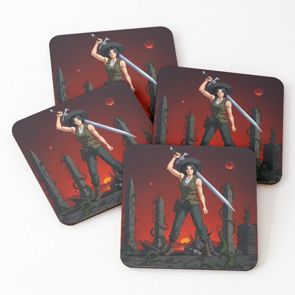 Item preview, Vampire Hunter anime manga woman cool Dracula hunter female warrior art designed and sold by Vintage Designs +.