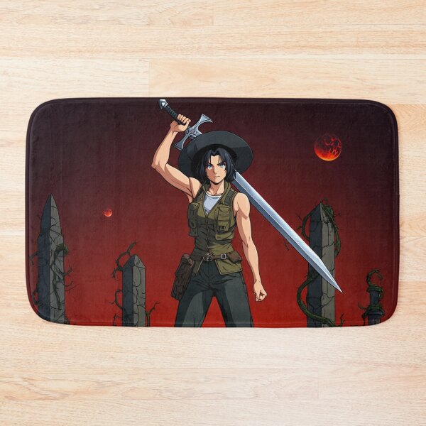 Item preview, Vampire Hunter anime manga woman cool Dracula hunter female warrior art designed and sold by Vintage Designs +.