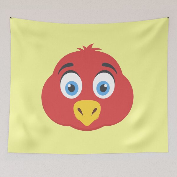Item preview, Beak-a-Boo! – Comical Red Bird designed and sold by TiggsnPigsArt.
