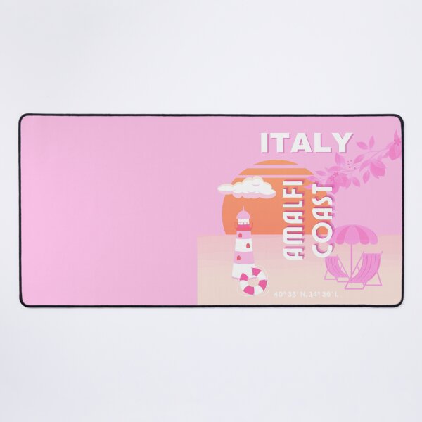 Item preview, Amalfi Coast, Travel Art, Preppy Travel, Pink designed and sold by Magic Love Art Print.