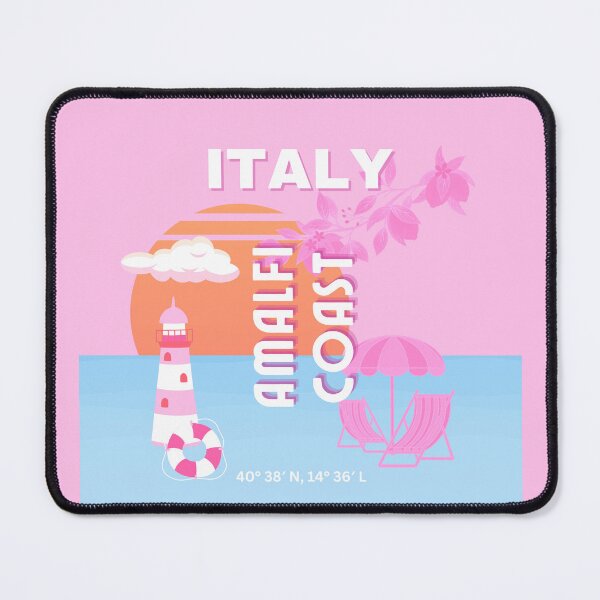 Item preview, Amalfi Coast Travel Art, Preppy Travel, Pink designed and sold by Magic Love Art Print.
