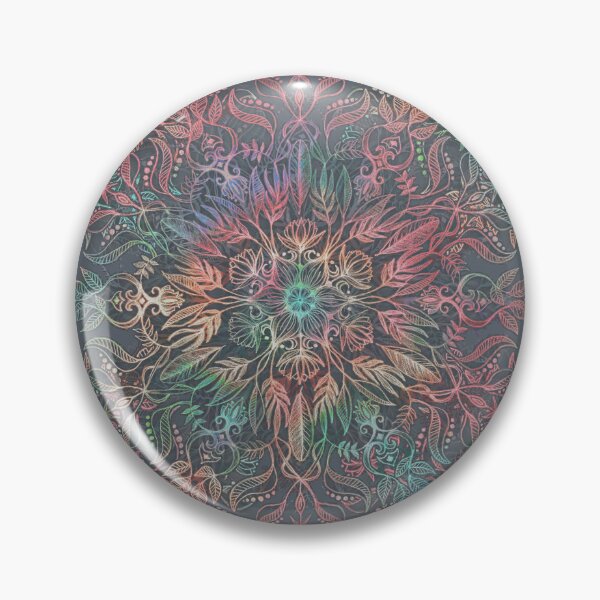 Item preview, Winter Sunset Mandala in Charcoal, Mint and Melon designed and sold by micklyn.