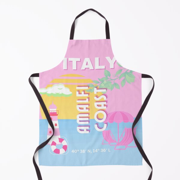 Item preview, Italy Travel art, Amalfi Coast, Preppy Travel, Pink designed and sold by Magic Love Art Print.