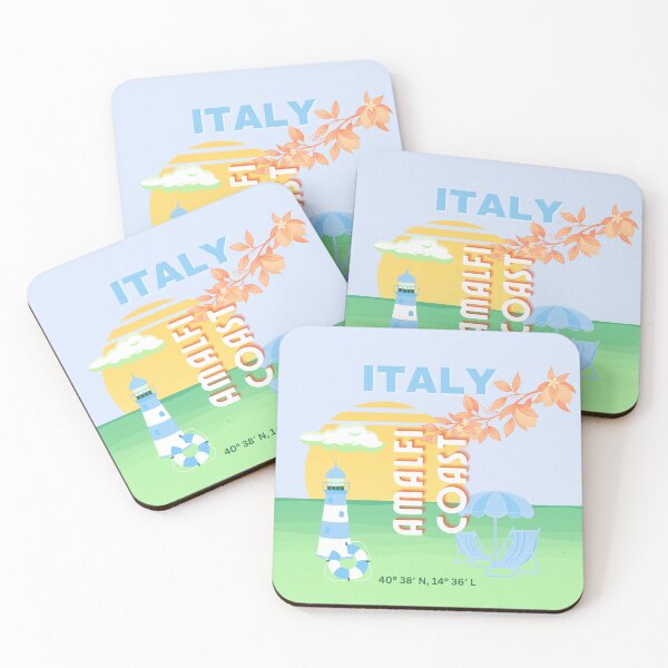 Item preview, Italy Travel Art, Amalfi Coast, Preppy Travel, Blue designed and sold by Magic Love Art Print.