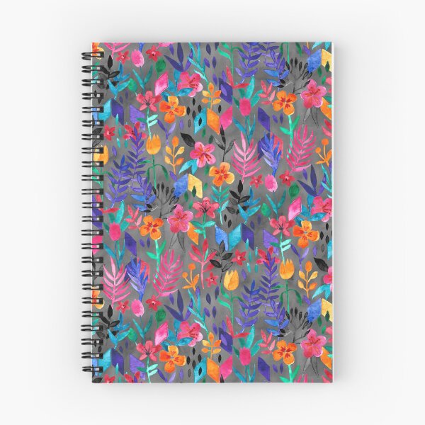 Item preview, Popping Color Painted Floral on Grey designed and sold by micklyn.