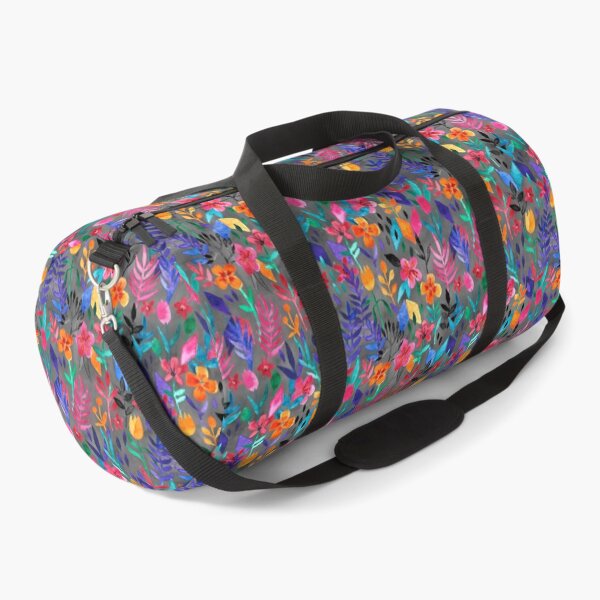 Item preview, Popping Color Painted Floral on Grey designed and sold by micklyn.