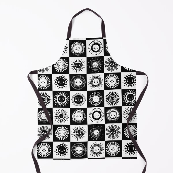 Item preview, sunshine messenger- cute fun adorable positive radiating suns in black and white geometric checkers pattern designed and sold by artgeige.