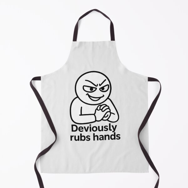 Item preview, Deviously Rubs Hands – Mischief Meme Cartoon Design designed and sold by Bratak.