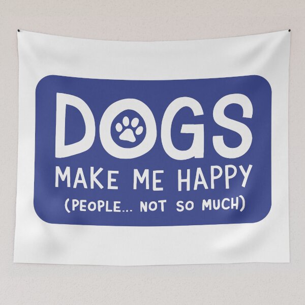 Item preview, Dogs Make Me Happy designed and sold by Angry Swan Designs.