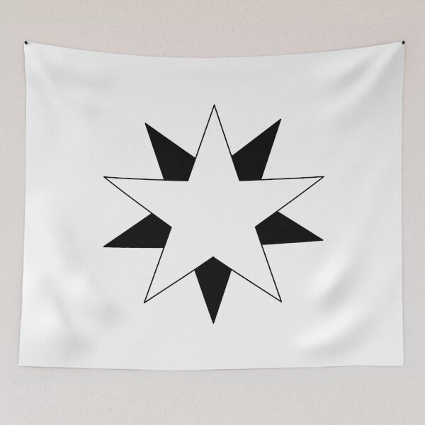 Item preview, Stellar Contrast: White and Black Shifting Stars, Unique designed and sold by villacreativa.