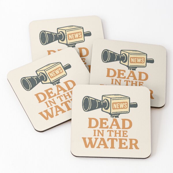 Item preview, Dead in the Water – Retro News Satire Design designed and sold by Bratak.