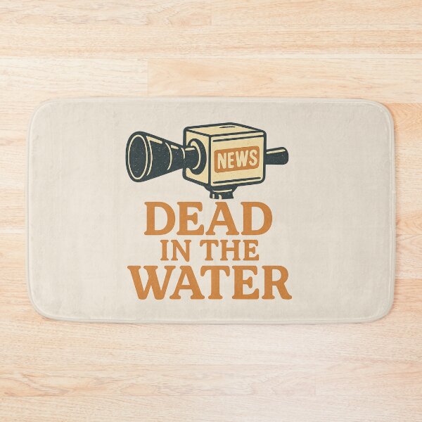 Item preview, Dead in the Water – Retro News Satire Design designed and sold by Bratak.