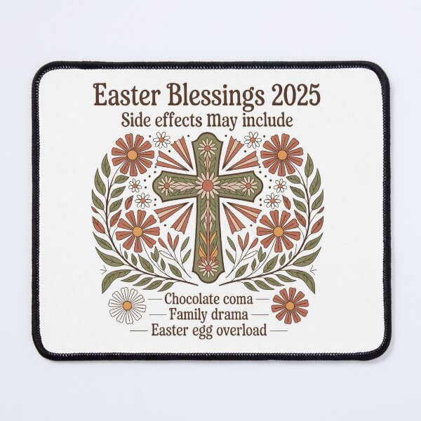 Item preview, Easter Blessings 2025: Floral Cross Humor Tee designed and sold by AnnDesignStudio.