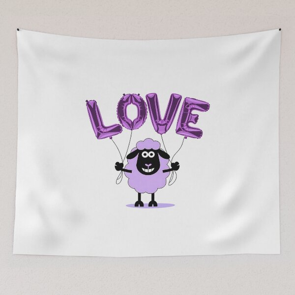 Item preview, Sheep Love Sheep Holding Love Balloons Sheep Valentine designed and sold by SlocifieShop.