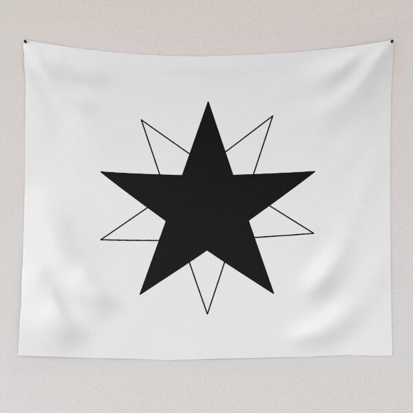 Item preview, Stellar Contrast: Black and White Shifting Stars, Unique designed and sold by villacreativa.