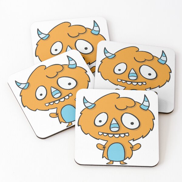 Item preview, an orange monster with small horns. designed and sold by esycrazy.