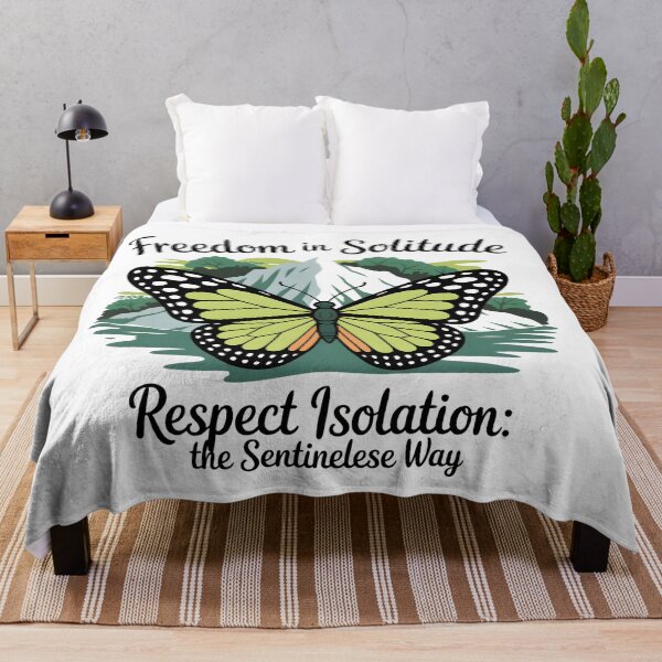 Item preview, Freedom in Solitude: Respect Isolation the Sentinelese Way - Butterfly Harmony Tee designed and sold by AnnDesignStudio.