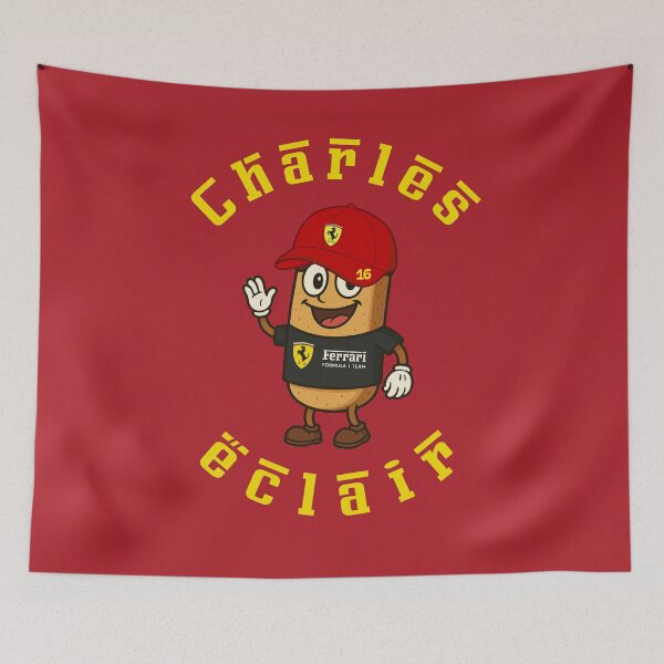 Item preview, Charles eclair- charles leclerc cartoonish 2025 designed and sold by Pink Polar F1.