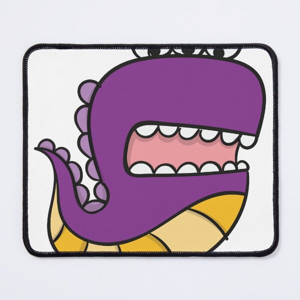 Item preview, a purple monster with a yellow belly. designed and sold by esycrazy.