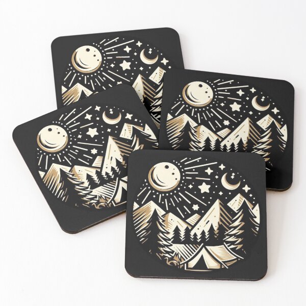 Item preview, Celestial Camping – Vintage Wilderness Nightscape designed and sold by CampOutfit.
