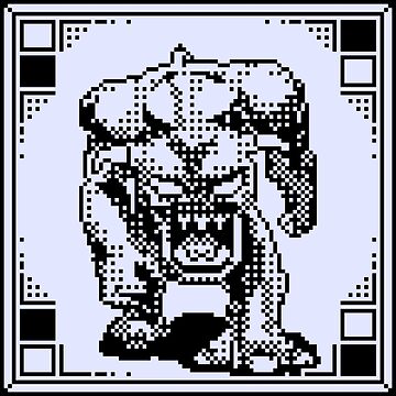 Artwork thumbnail, Pinky from Doom - 1 bit pixel art by Retroperks